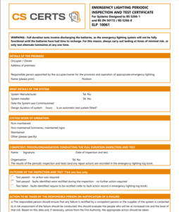 EICR Certificate PDF