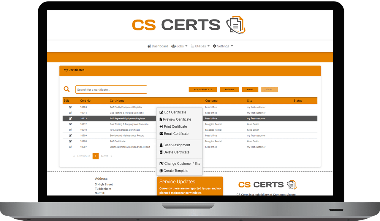 Electrian certificates